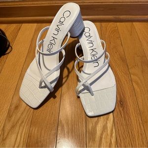 Calvin Klein Women's Becca Slip-On Strappy Dress Sandals Women's Shoes Size 9.5M